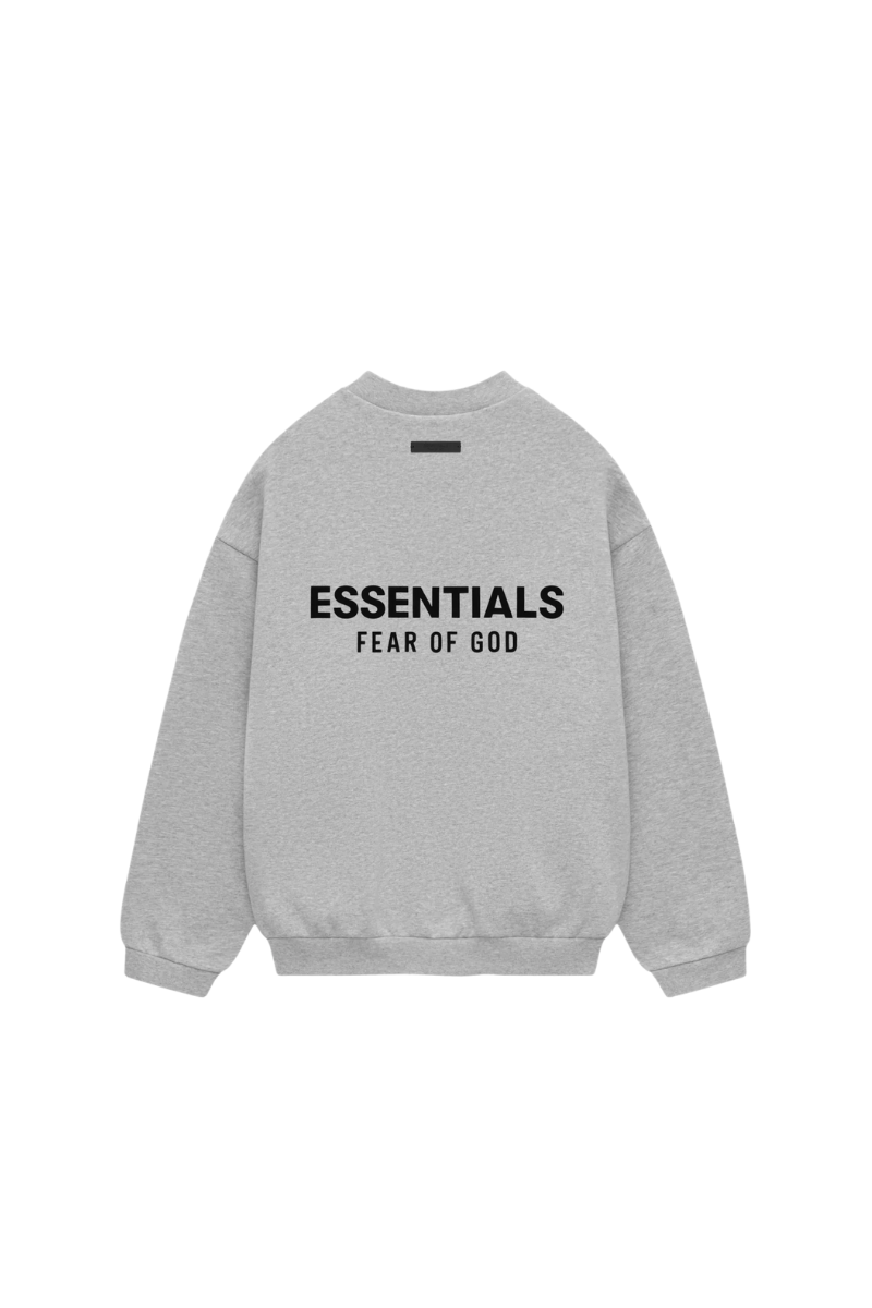 Fear Of God Essentials FW24 Fleece Crewneck Sweater LIGHT HEATHER [192HO246268F]