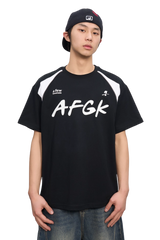 AFGK Mesh Shoulder Strip Tee