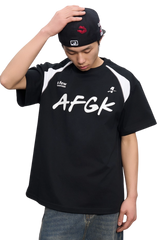 AFGK Mesh Shoulder Strip Tee