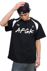 AFGK Mesh Shoulder Strip Tee