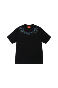 AFGK Collar Edge Floral Embroidery Tee