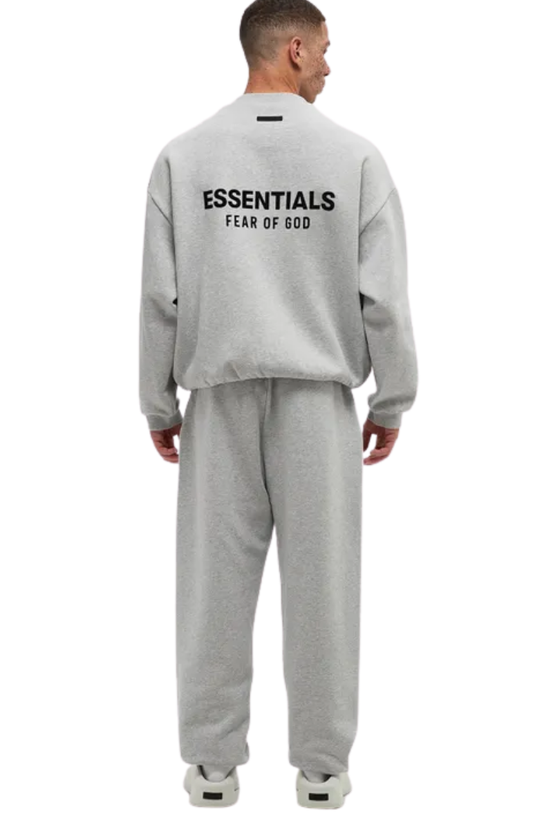 Fear Of God Essentials FW24 Fleece Crewneck Sweater LIGHT HEATHER [192HO246268F]
