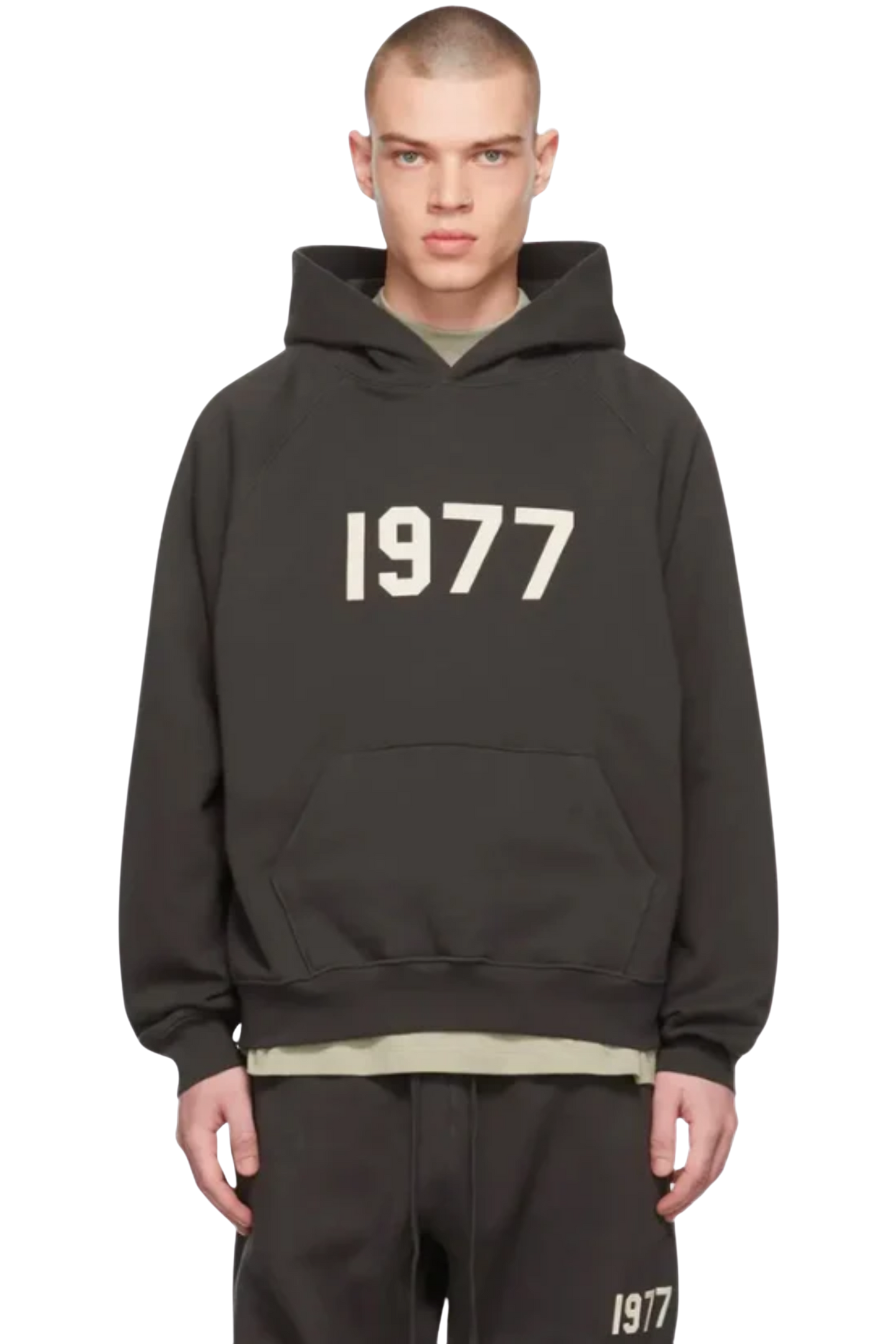 Fear Of God Essentials SS22 1977 Flocked Logo Hoodie [192BT212050F]