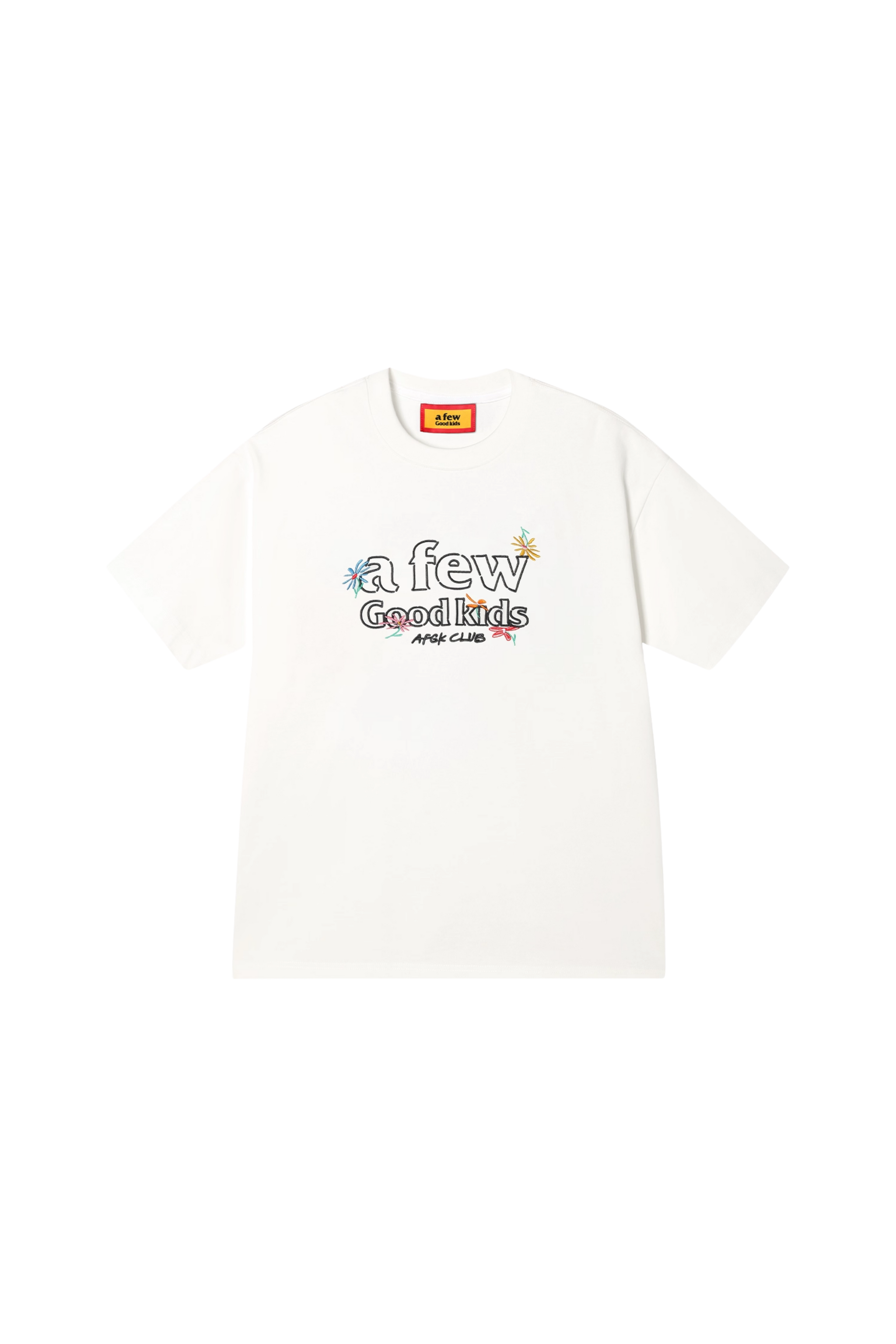 AFGK Hand Paint Floral Embroidery Tee