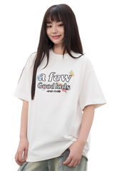 AFGK Hand Paint Floral Embroidery Tee