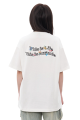 AFGK Hand Paint Floral Embroidery Tee