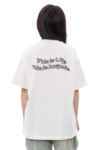 AFGK Hand Paint Floral Embroidery Tee
