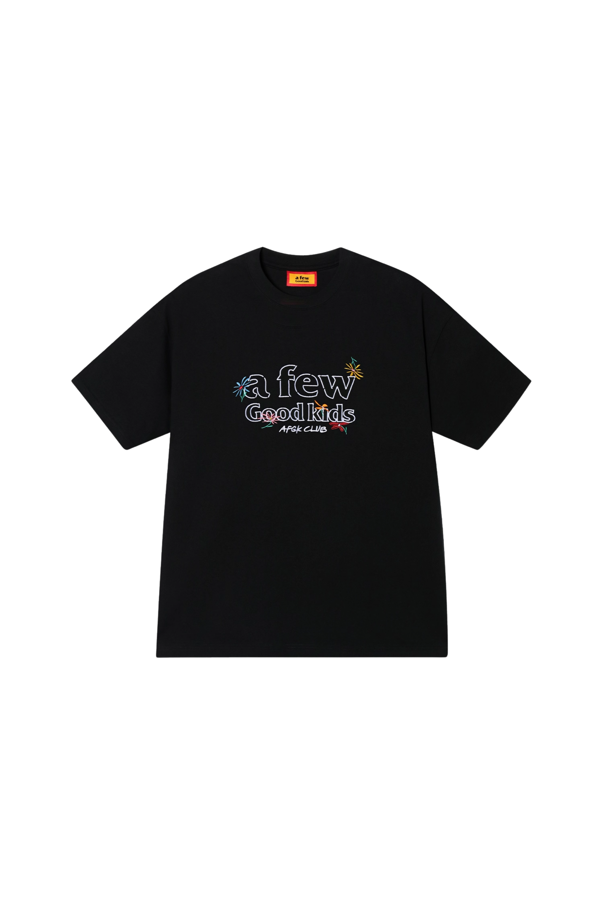 AFGK Hand Paint Floral Embroidery Tee