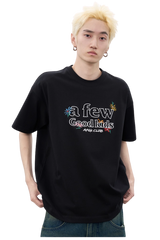 AFGK Hand Paint Floral Embroidery Tee