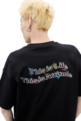 AFGK Hand Paint Floral Embroidery Tee