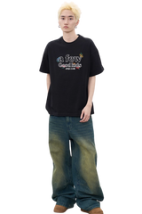 AFGK Hand Paint Floral Embroidery Tee