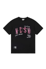 MEDM x STK Embroidered Letter Print Tee