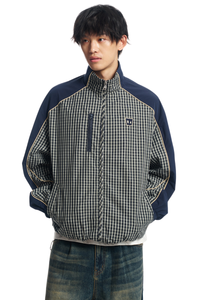 Dangerouspeople | Vintage Plaid Patchwork Contrast Jacket