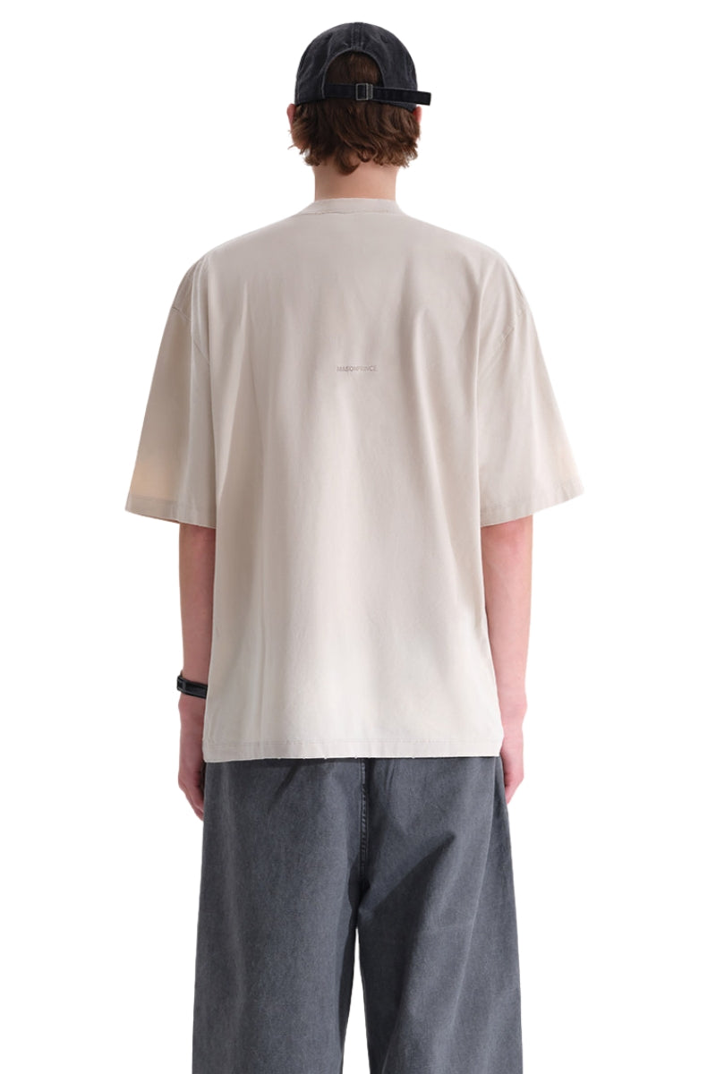 MASONPRINCE Bow Rhinestone Printed Washed Tee