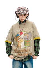 BJHG x Tom and Jerry Men American Cartoon Tee Summer Couple