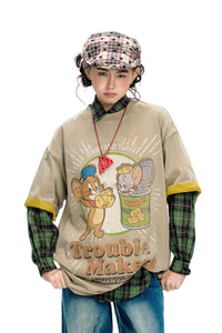 BJHG x Tom and Jerry Men American Cartoon Tee Summer Couple