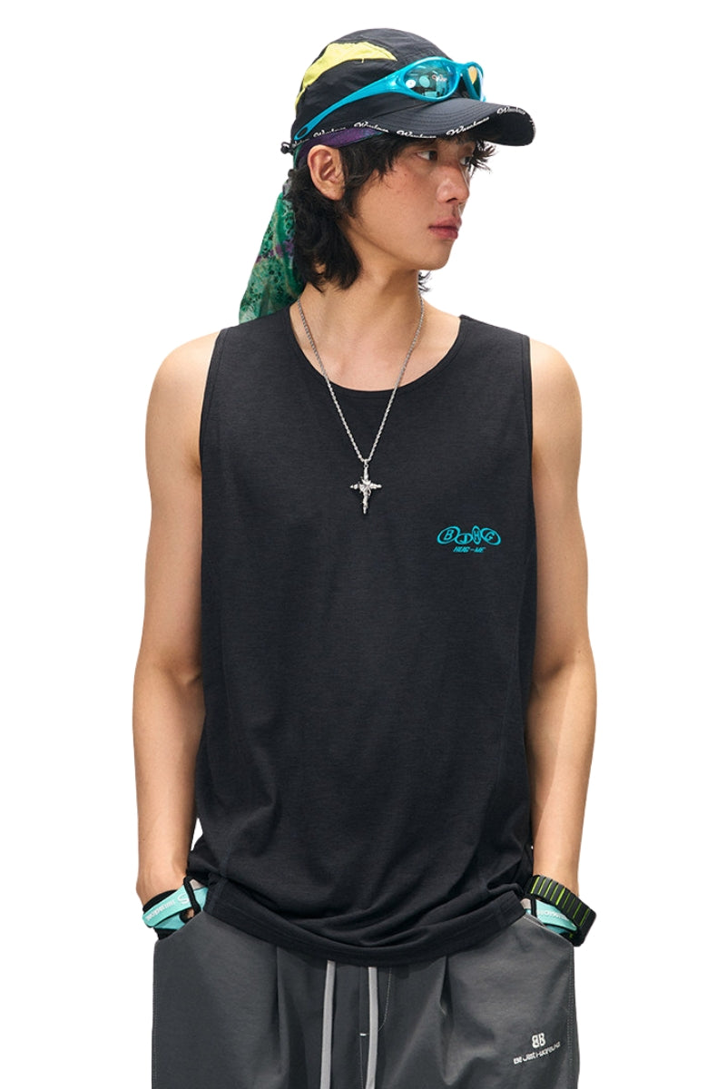 BJHG Men Quick‑Dry Sleeveless Tank Top Outdoor Gym Sport Vest