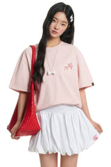 DangerousPeople DSP｜Dashed Horse Print 3D Embroidery Sorona Short‑Sleeve T‑Shirt