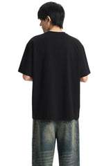 Dangerouspeople DSP Croissant Cat Dog Print Oversized Unisex T‑Shirt