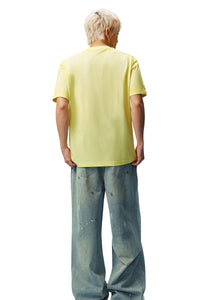 MEDM Gradient Macaron Letter Print Oversized Couple Tee
