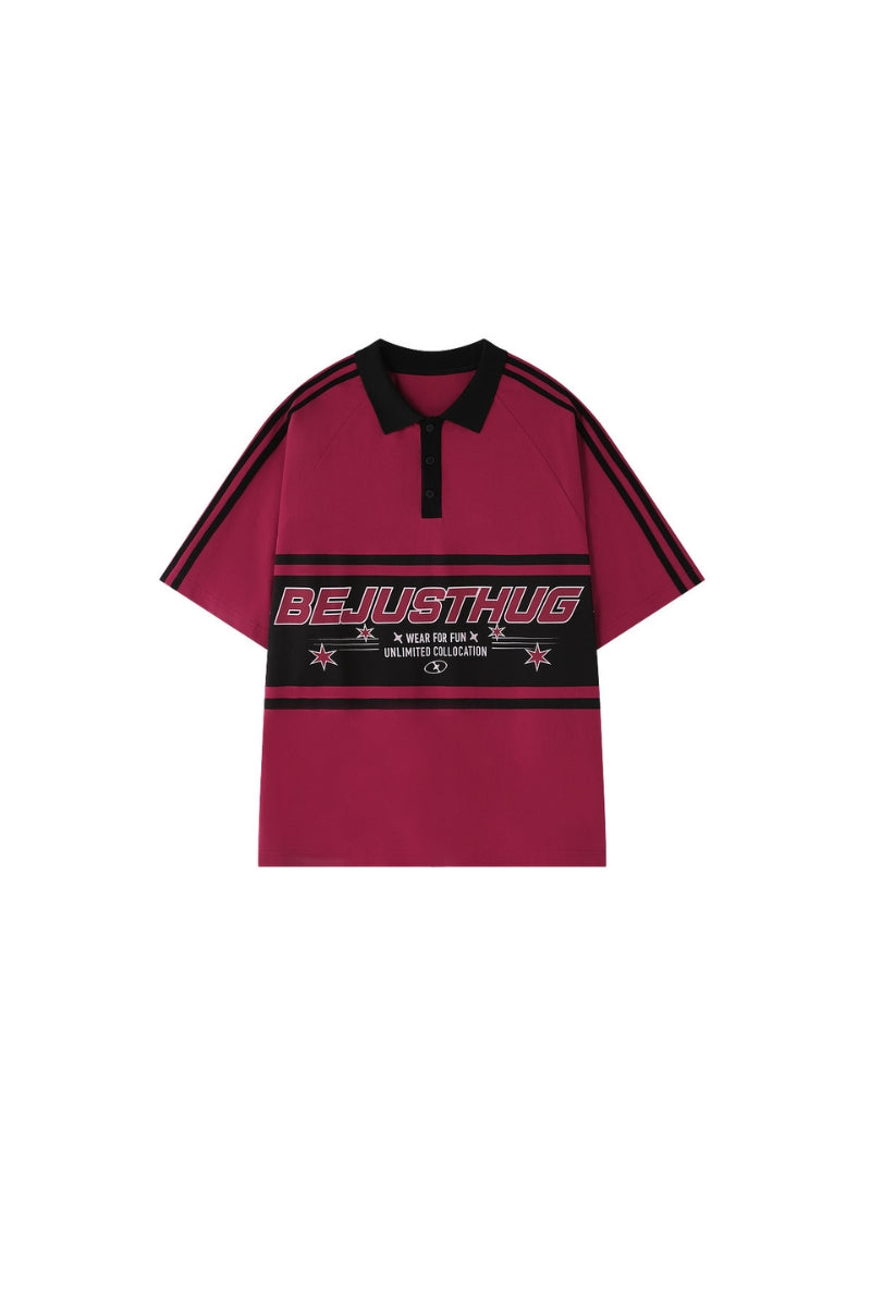BJHG｜Retro Color‑Block Stripe Polo Shirt, Unisex