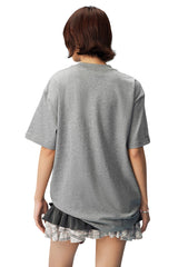 MEDM Star Beaded Camo Oversized Couple Summer Tee