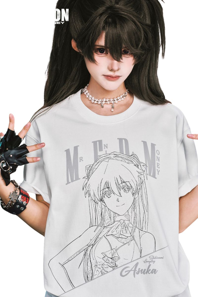 MEDM x EVA NEVER END Series T-Shirt with Half-Body Character Sketch Print