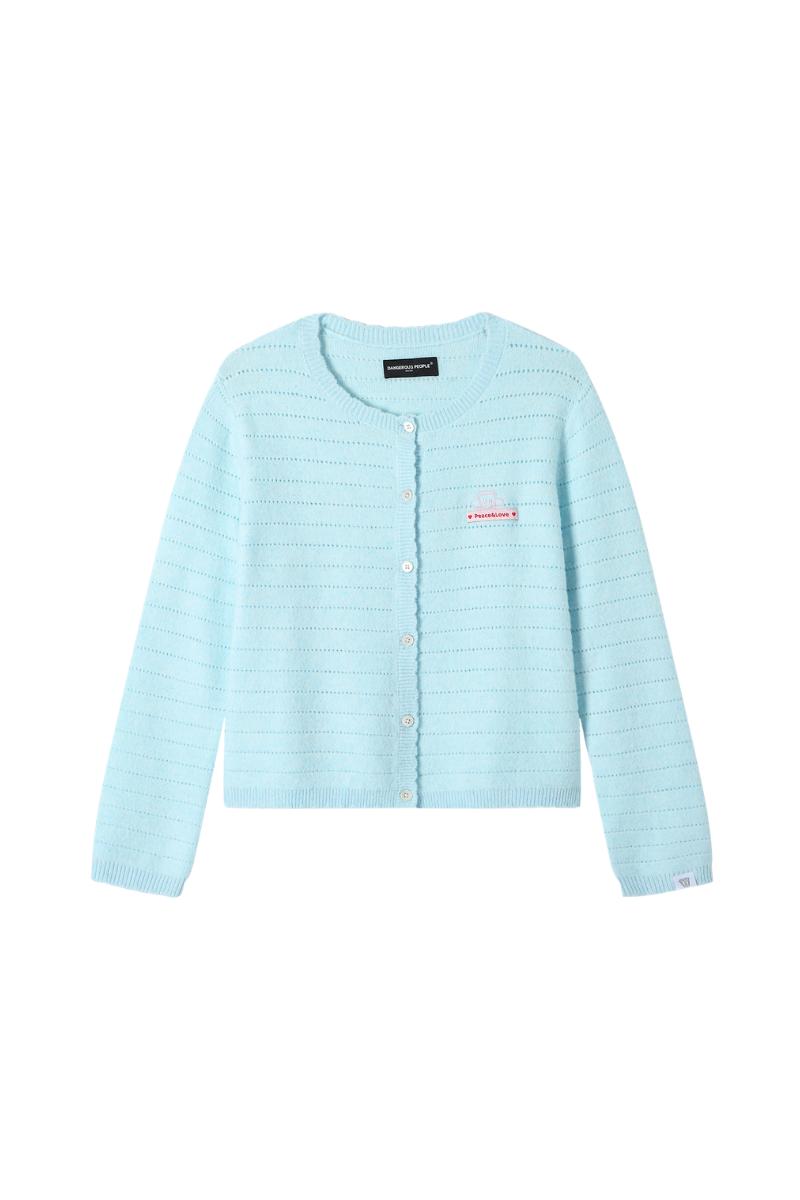 Dangerouspeople | Hollow Jacquard Knit Cardigan