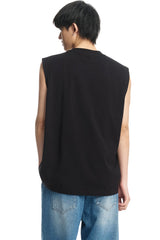 Dangerouspeople DSP Contrast Graffiti Loose Tank Top Sorona Cool‑Feel Sleeveless Shirt