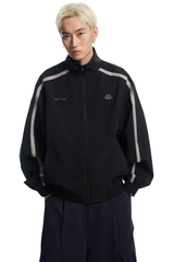 Dangerouspeople | American Color Block Stand Collar Jacket