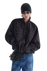MASONPRINCE | Color Block Loose Fit Stand Collar Jacket