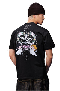 MEDM Angel Wreath Rhinestone Loose Couple T-Shirt