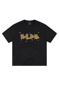 MEDM Rhinestone Puzzle Loose Crew Neck T-Shirt
