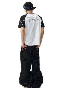MEDM Graffiti Star Print Raglan Tee