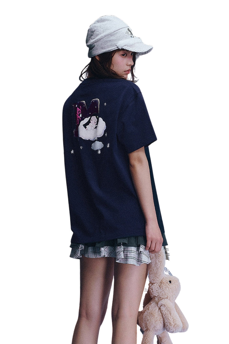 MEDM x Iria's Mailbox Sky Crack Glitter Logo Tee