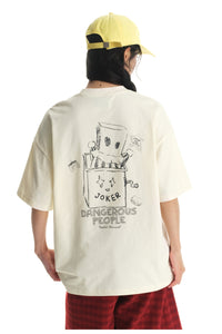Dangerouspeople DSP Hand‑Drawn Line Clown D Print T‑Shirt | Sorona Quick‑Dry Streetwear Unisex Tee