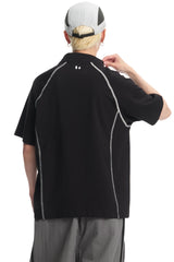 Dangerouspeople DSP Panel‑Stand‑Collar Retro Sorona Sports Top