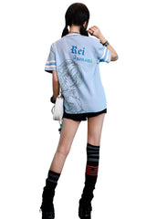 MEDM x EVA NEVER END Sketch Figure Embroidery Print Casual Tee