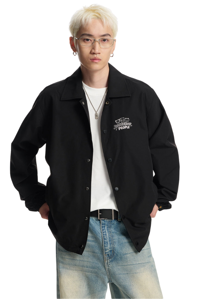 Dangerouspeople｜Cartoon Print Coach Jacket Casual Outerwear