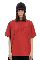 Masonprince   Embroidered Old Short-Sleeved Top