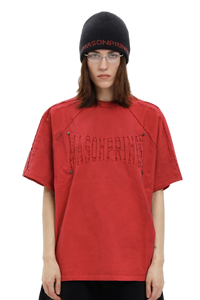 Masonprince   Embroidered Old Short-Sleeved Top