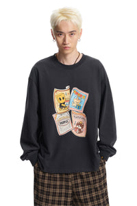 Dangerouspeople｜American Vintage 100% Cotton Long Sleeve Poster Print Tee