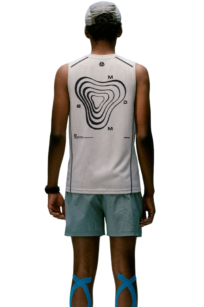 MEDM Sport Logo Print Breathable Mesh Loose Athletic Sleeveless Tank Top