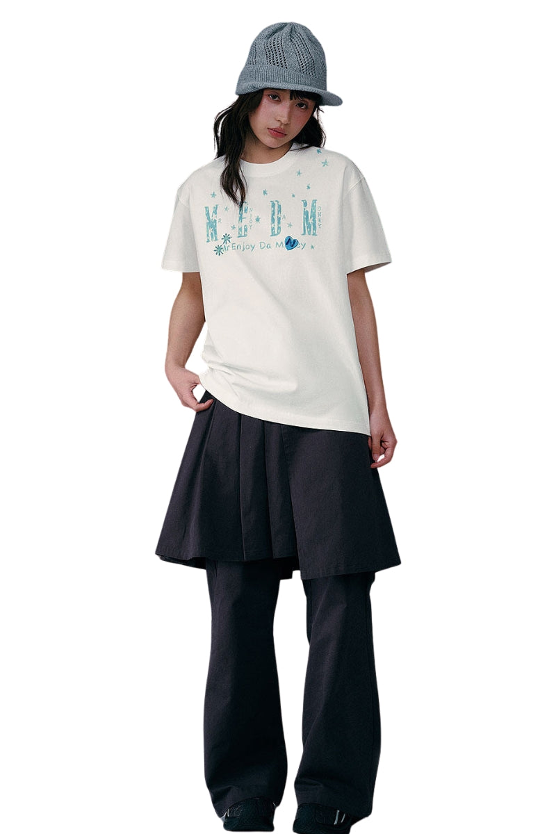 MEDM x NEWMASUS Snowflake Letter Couple Tee