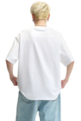 Dangerouspeople DSP Cording Embroidery Letter Puppy T‑Shirt Loose Casual Streetwear Unisex Tee