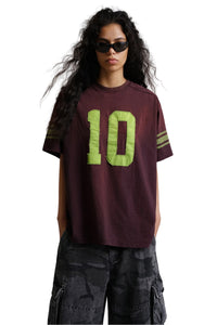 MASONPRINCE No.10 Team Faded Patch Linen Cotton Short Sleeve Tee