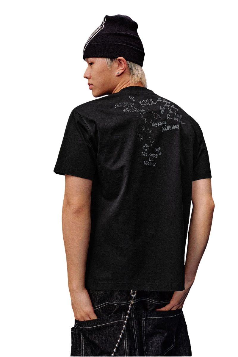 MEDM Graffiti Print UPF40+ Sun Protection American Street Couple Tee