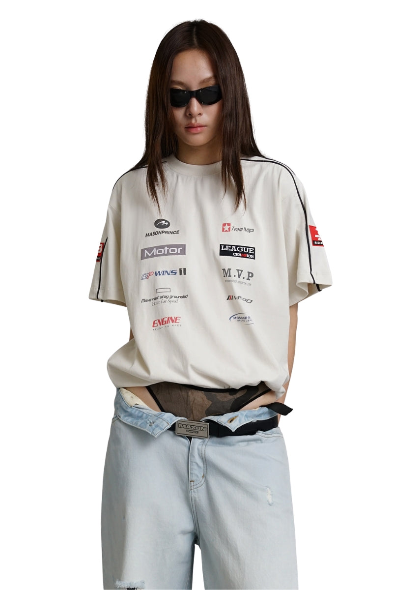 MASONPRINCE Sponsor Red Label Moto Series Cotton Team T-Shirt