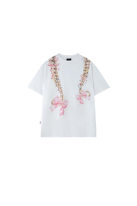 BJHG Women Rhinestone Braided Print Short Sleeve Tee Summer Couple Top