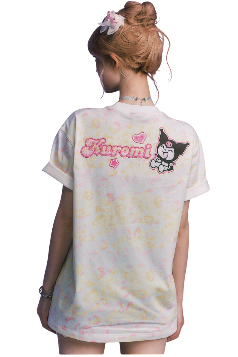 MEDM×Sanrio Kuromi Leopard Print Loose Couple T-shirt